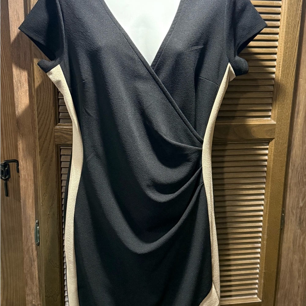 Almost Famous Black and Cream Mini Dress